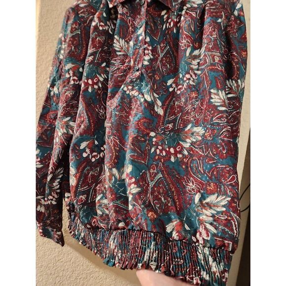Pykettes size 20 colorful blouse with shoulder pads - Picture 8 of 11